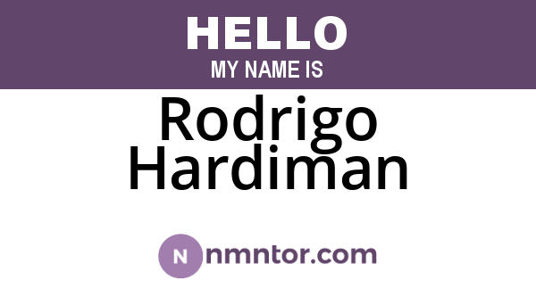 Rodrigo Hardiman