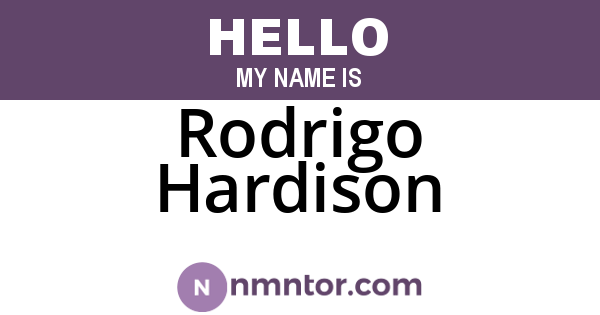 Rodrigo Hardison