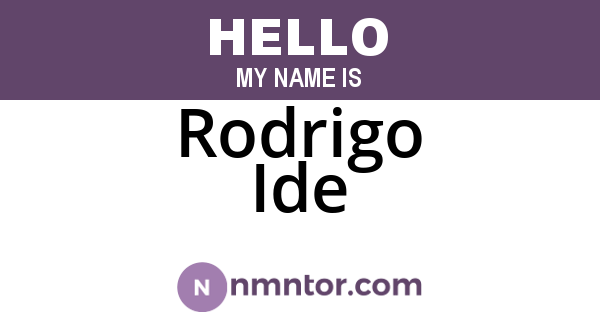 Rodrigo Ide