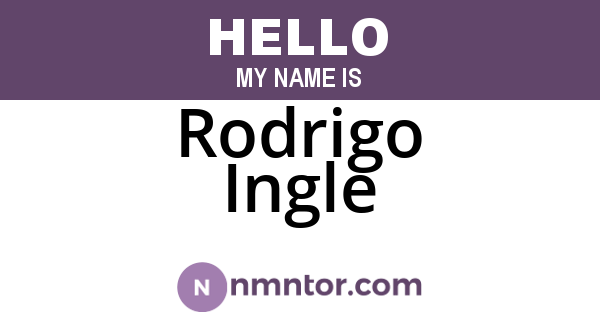 Rodrigo Ingle
