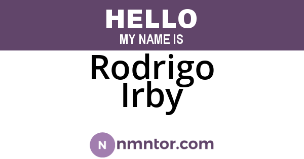 Rodrigo Irby