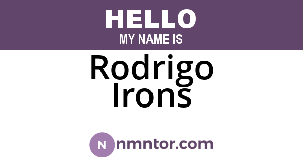 Rodrigo Irons