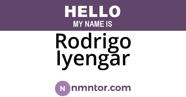 Rodrigo Iyengar