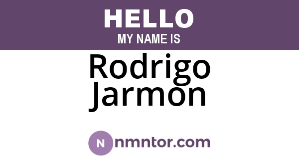 Rodrigo Jarmon