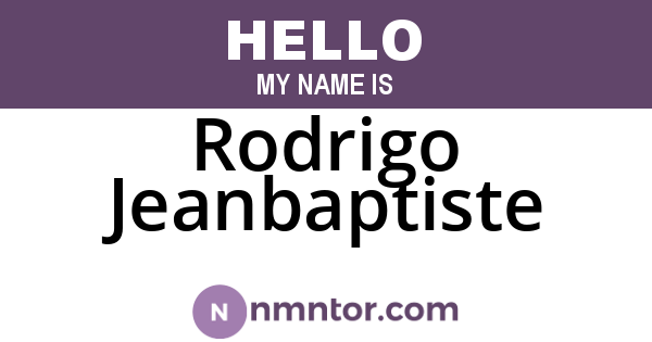 Rodrigo Jeanbaptiste