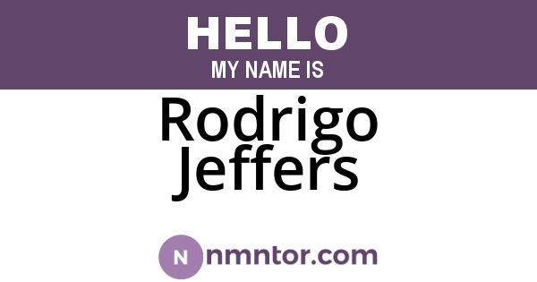 Rodrigo Jeffers