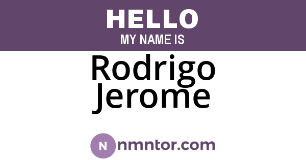 Rodrigo Jerome