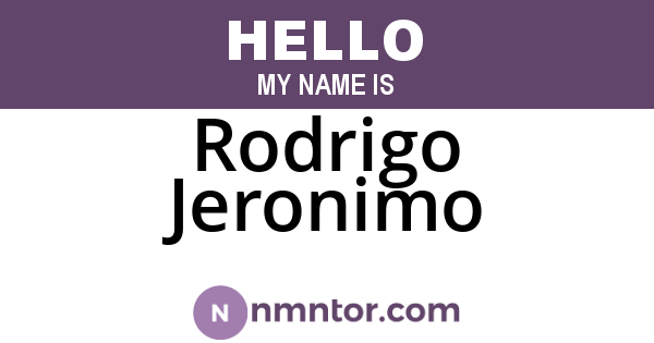 Rodrigo Jeronimo