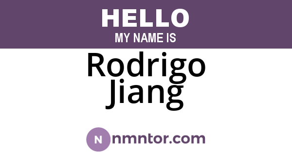 Rodrigo Jiang