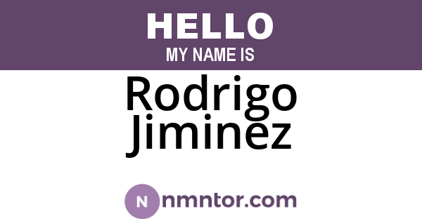 Rodrigo Jiminez