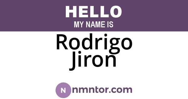Rodrigo Jiron