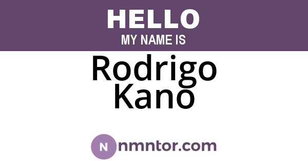 Rodrigo Kano