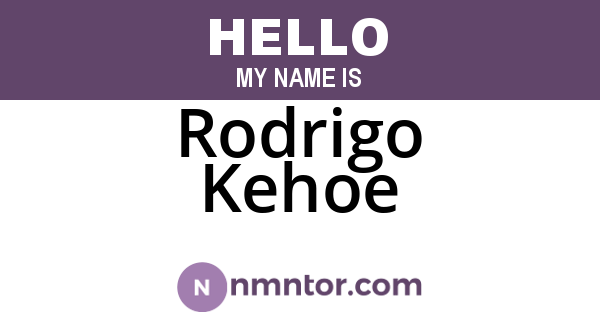 Rodrigo Kehoe