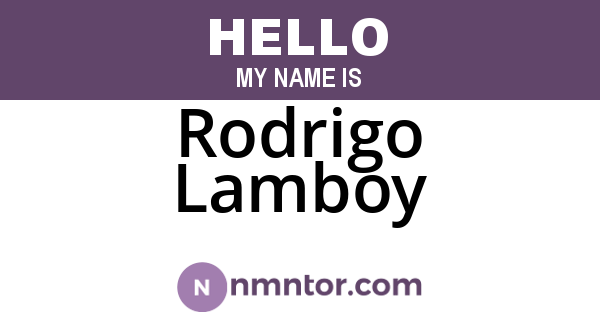 Rodrigo Lamboy