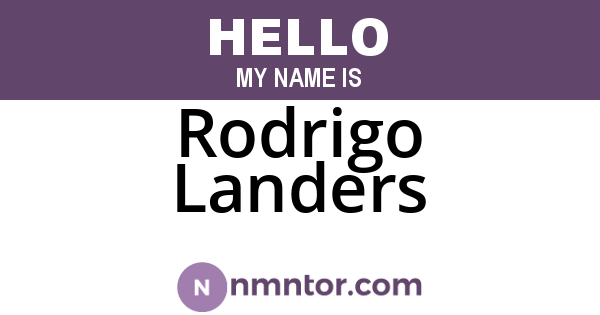 Rodrigo Landers