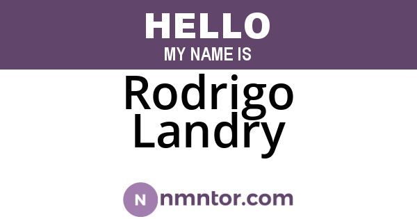 Rodrigo Landry