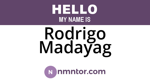 Rodrigo Madayag