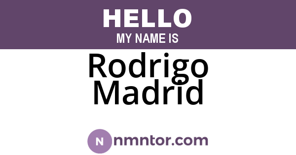 Rodrigo Madrid