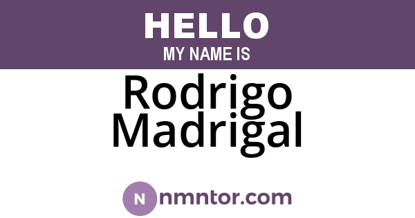 Rodrigo Madrigal