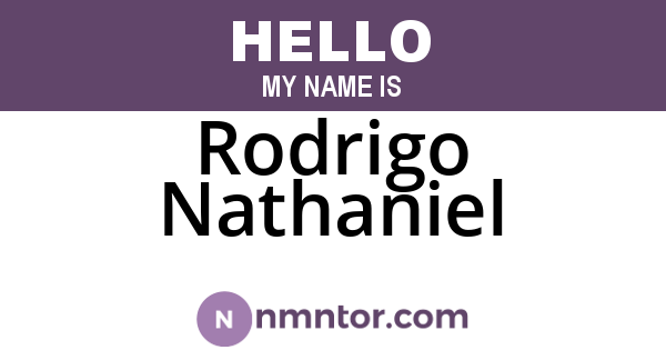 Rodrigo Nathaniel