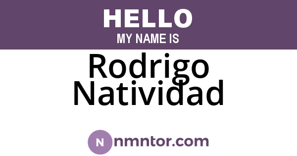 Rodrigo Natividad