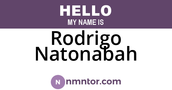 Rodrigo Natonabah