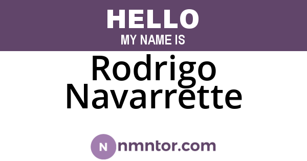 Rodrigo Navarrette