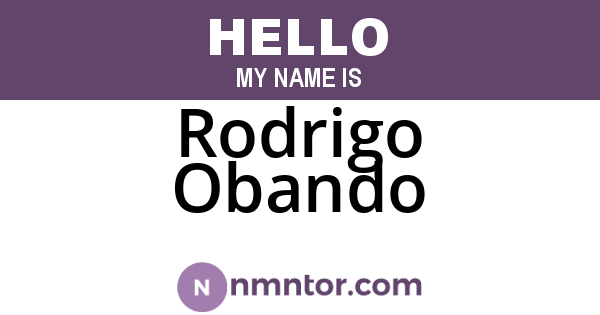 Rodrigo Obando