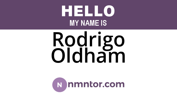 Rodrigo Oldham