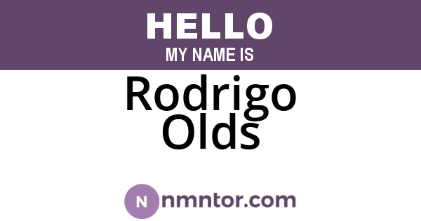 Rodrigo Olds