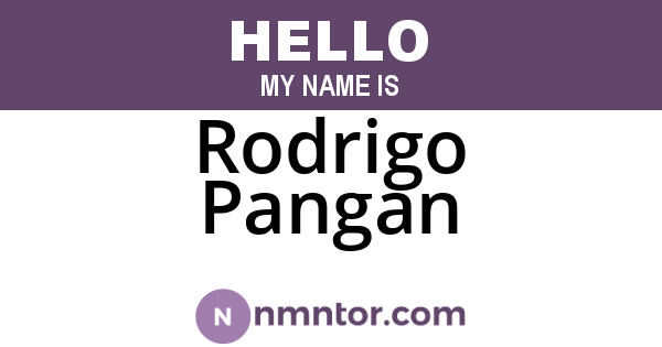Rodrigo Pangan