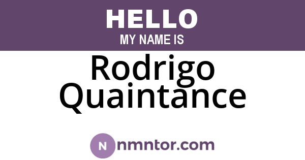 Rodrigo Quaintance