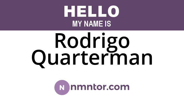 Rodrigo Quarterman