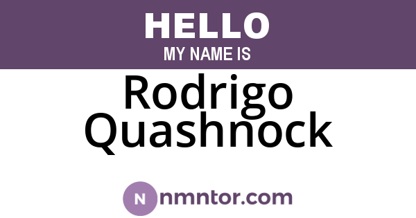 Rodrigo Quashnock