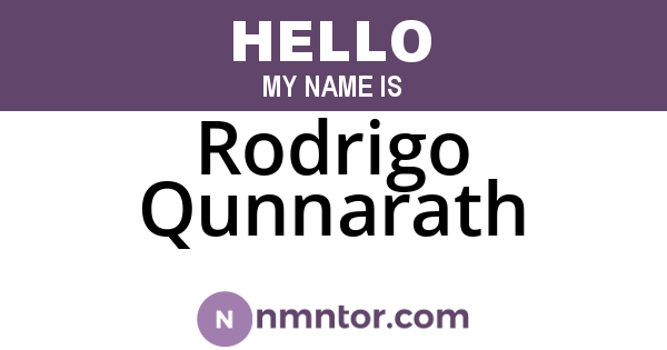 Rodrigo Qunnarath