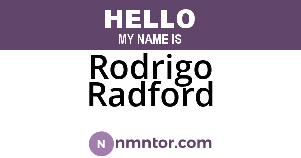 Rodrigo Radford