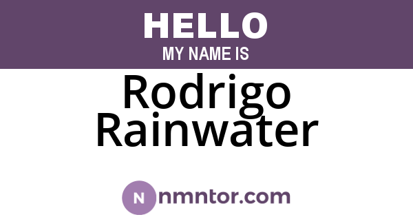 Rodrigo Rainwater