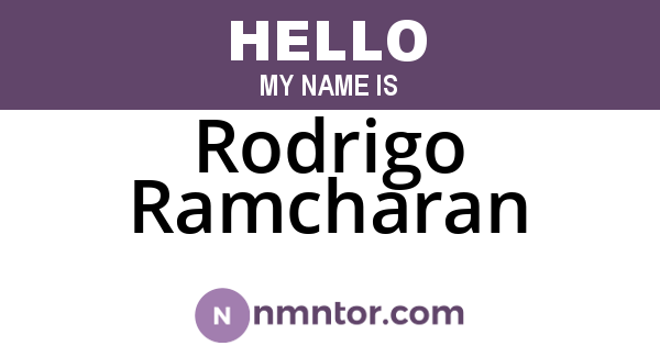 Rodrigo Ramcharan