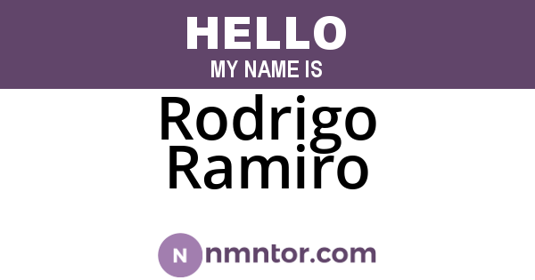 Rodrigo Ramiro