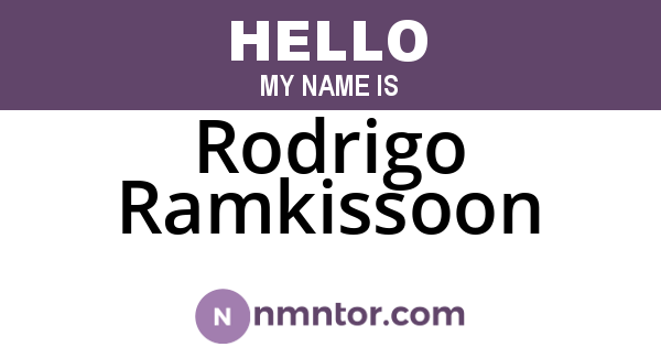 Rodrigo Ramkissoon