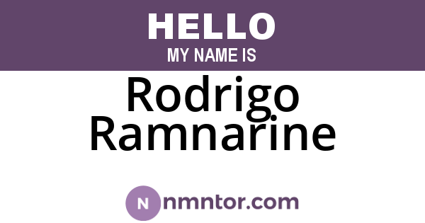 Rodrigo Ramnarine