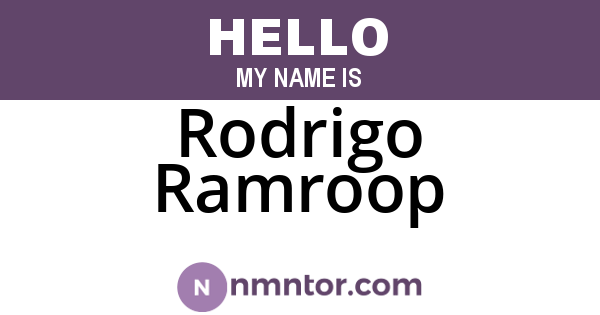 Rodrigo Ramroop