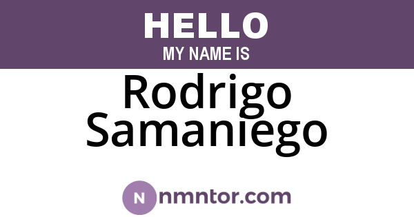 Rodrigo Samaniego