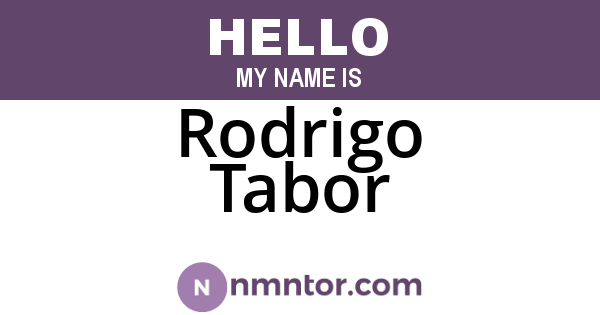 Rodrigo Tabor