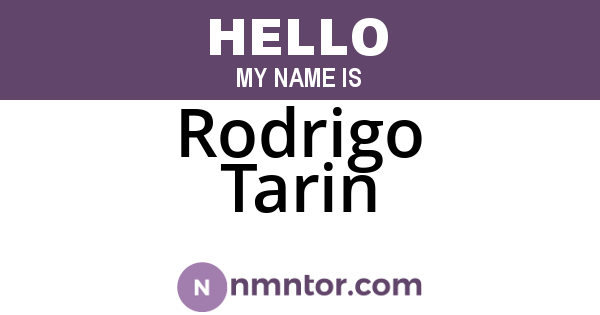 Rodrigo Tarin