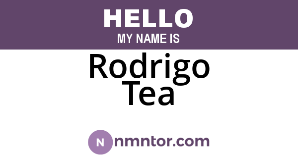Rodrigo Tea