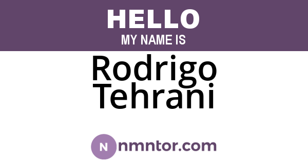 Rodrigo Tehrani
