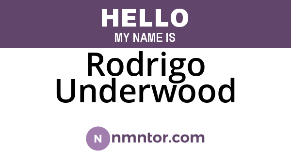 Rodrigo Underwood