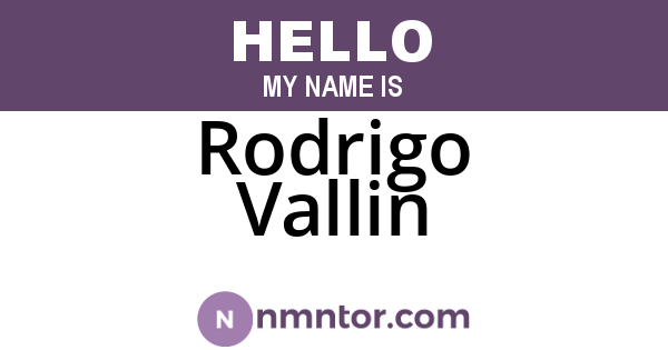 Rodrigo Vallin