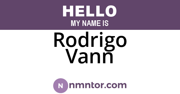 Rodrigo Vann